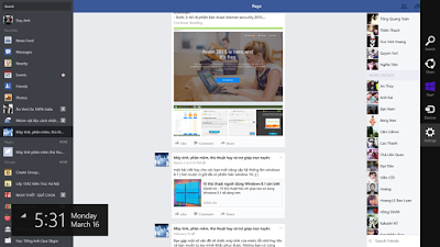 Cách đăng xuất tài khoản facebook trong ứng dụng facebook trên giao diện metro của windows 8/8.1