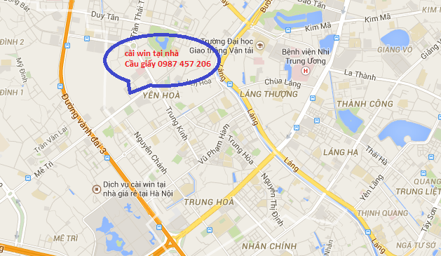 Cài win tại nhà quận Cầu Giấy