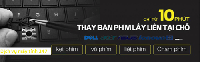 Dịch vụ thay thế bàn phím Laptop tận nơi Hà Nội