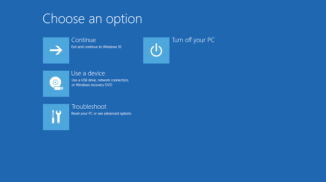 Giới thiệu và hướng dẫn dùng  Windows Recovery Environment (WinRE) trên Windows 10 phiên bản 1607